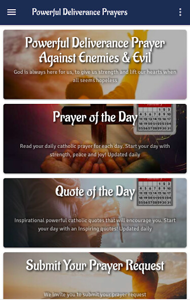 Run android online APK Powerful Deliverance Prayer Against Enemies  Evil from MyAndroid or emulate Powerful Deliverance Prayer Against Enemies  Evil using MyAndroid