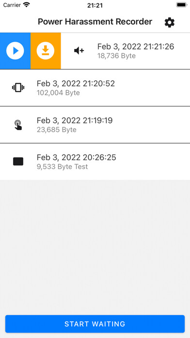 Emulate iPhone app Power Harassment Recorder using MyAndroid Emulate iPhone app Power Harassment Recorder using MyAndroid