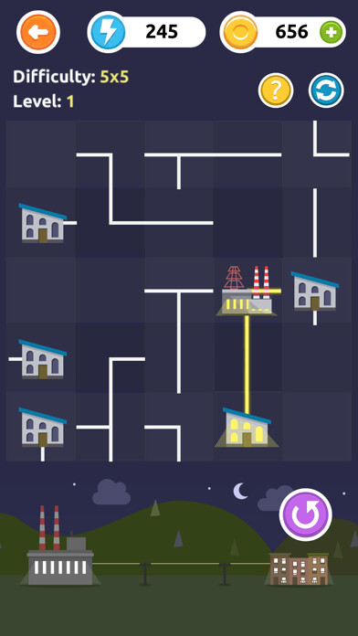 Emulate iPhone app Power Lines - Logic Puzzles using MyAndroid Emulate iPhone app Power Lines - Logic Puzzles using MyAndroid