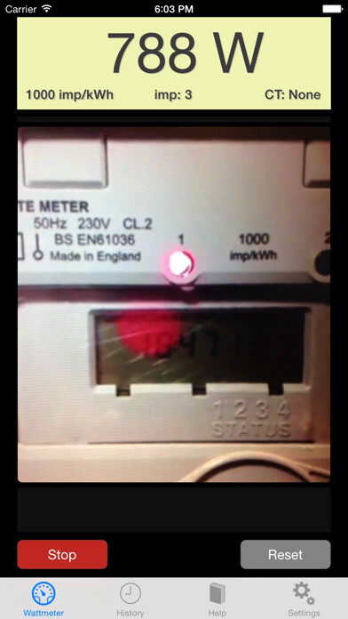 Emulate iPhone app PowerMeter - Professional Wattmeter for iOS using MyAndroid