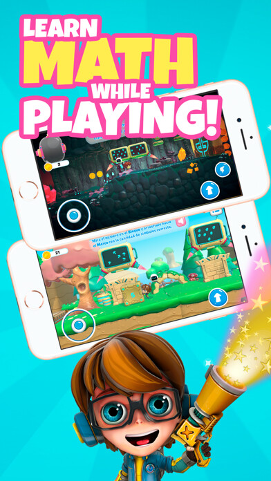 Emulate iPhone app Powernauts - Fun math for kids using MyAndroid