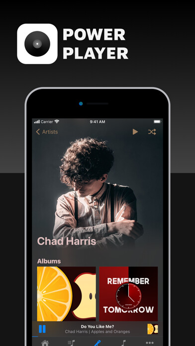 Emulate iPhone app Power Player Music Player using MyAndroid