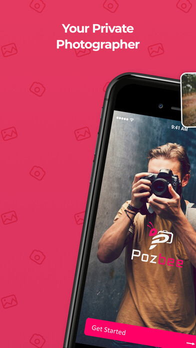 Emulate iPhone app Pozbee - Photographer Hiring using MyAndroid