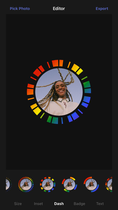 Emulate iPhone app PPicture: Round Photo Border using MyAndroid