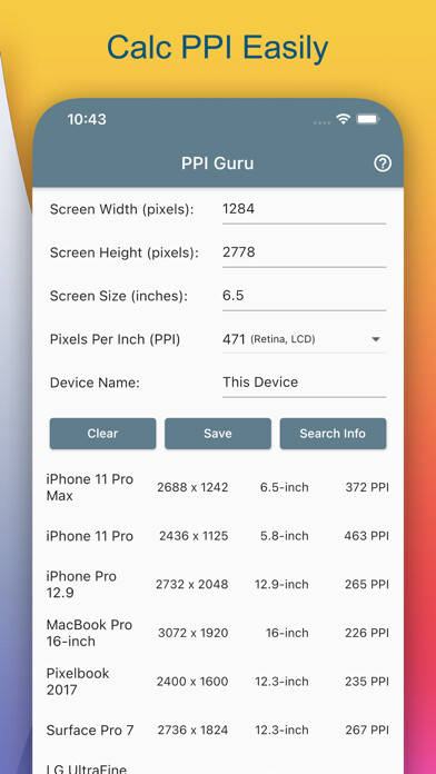 Emulate iPhone app PPI Guru - Calc PPI Easily using MyAndroid Emulate iPhone app PPI Guru - Calc PPI Easily using MyAndroid