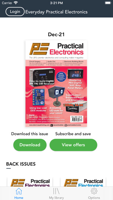 Emulate iPhone app Practical Electronics Magazine using MyAndroid