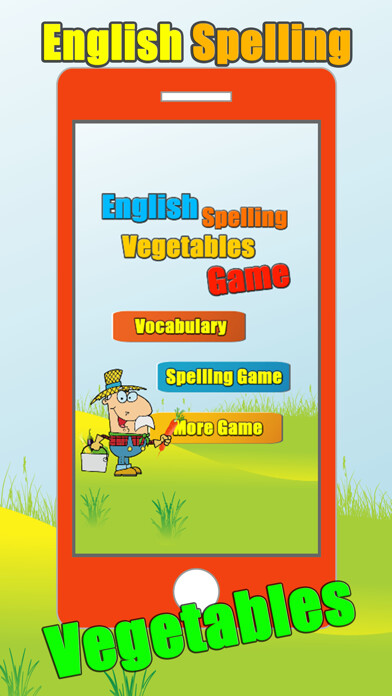 Emulate iPhone app Practice Spelling Vegetables Words Games For Kids using MyAndroid