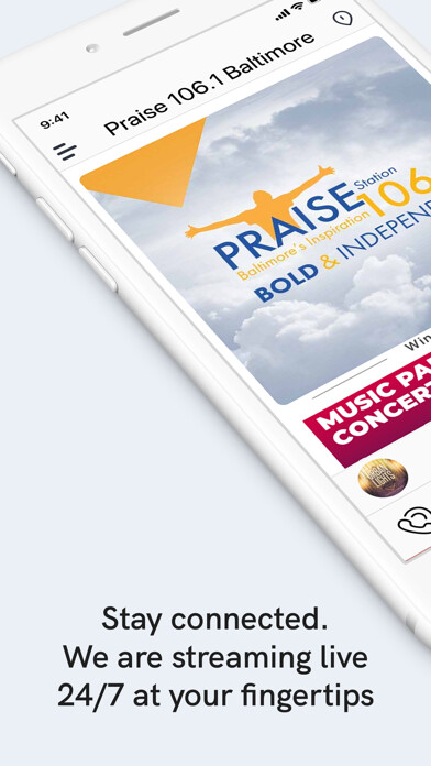 Emulate iPhone app Praise 106.1 Baltimore using MyAndroid Emulate iPhone app Praise 106.1 Baltimore using MyAndroid
