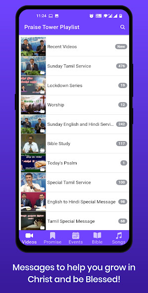 Run android online APK Praise Tower (Message, Audio Bible, Songs  More) from MyAndroid or emulate Praise Tower (Message, Audio Bible, Songs  More) using MyAndroid