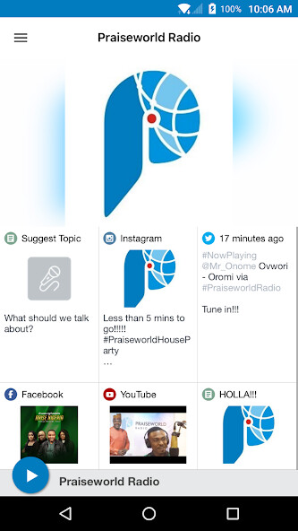 Emulate Android APK Praiseworld Radio