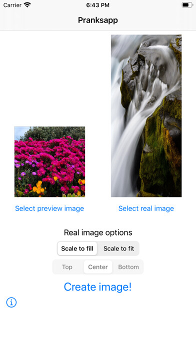 Emulate iPhone app Pranksapp - Image changer using MyAndroid