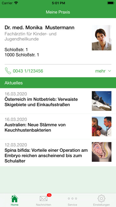 Emulate iPhone app PraxisApp Mein Pädiater using MyAndroid Emulate iPhone app PraxisApp Mein Pädiater using MyAndroid