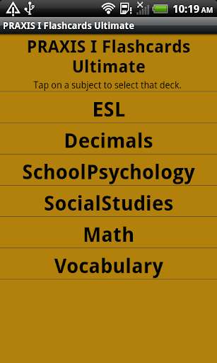 Run android online APK PRAXIS I Flashcards Ultimate from MyAndroid or emulate PRAXIS I Flashcards Ultimate using MyAndroid