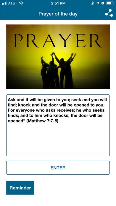 Emulate iPhone app Prayer of the Day using MyAndroid