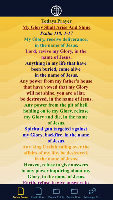 Emulate iPhone app Prayer Points App using MyAndroid