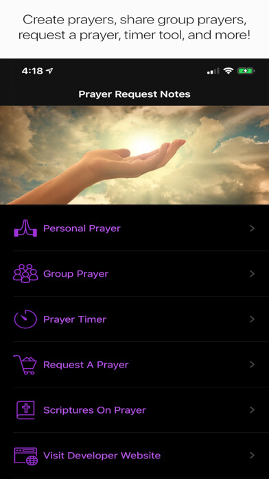 Emulate iPhone app Prayer Request Notes using MyAndroid