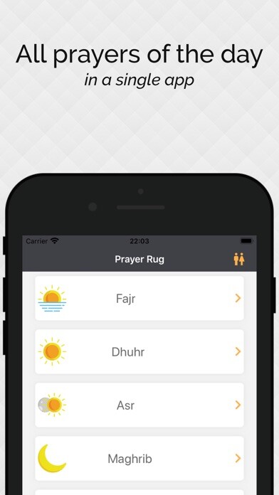 Emulate iPhone app Prayer Rug With Voice using MyAndroid