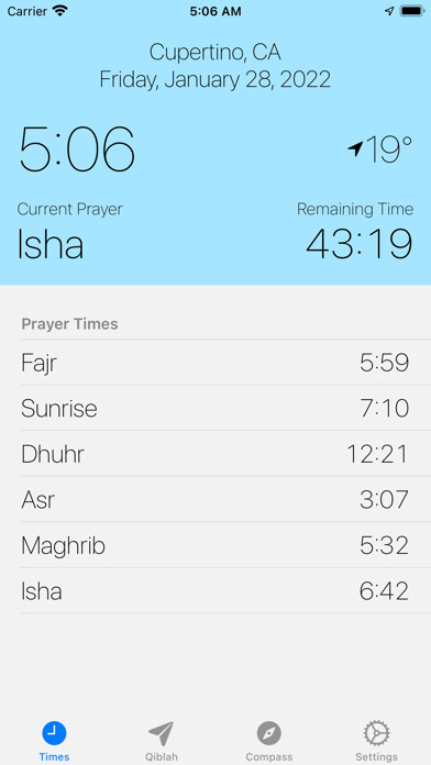 Emulate iPhone app Prayer Times 2.0 using MyAndroid Emulate iPhone app Prayer Times 2.0 using MyAndroid