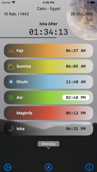 Emulate iPhone app Prayer Times Today using MyAndroid Emulate iPhone app Prayer Times Today using MyAndroid