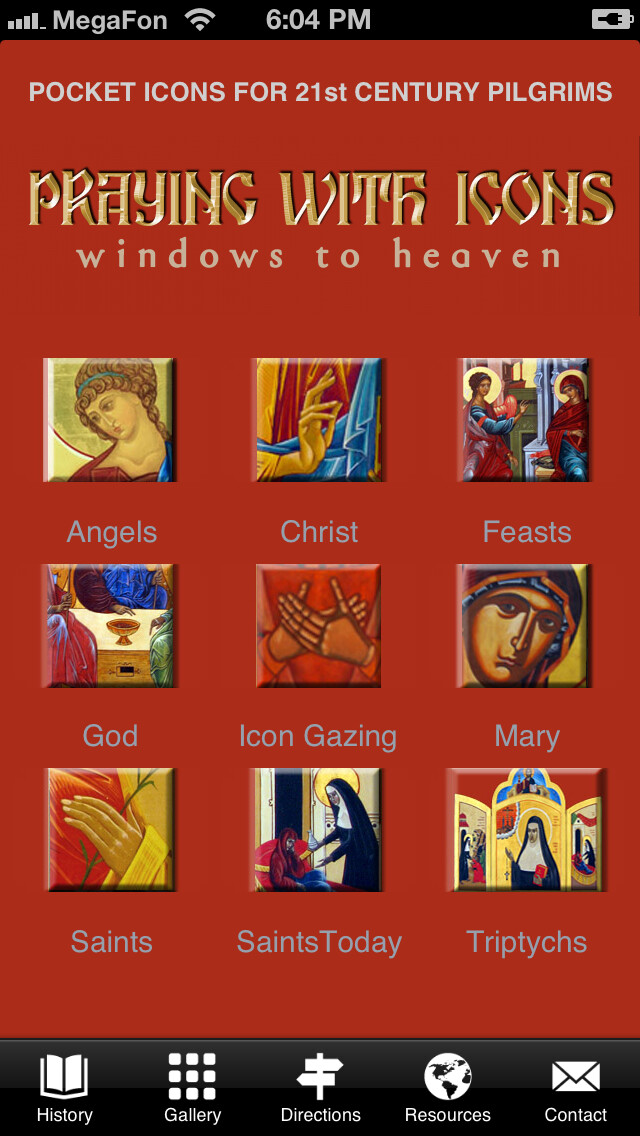 Emulate iPhone app Praying With Icons using MyAndroid