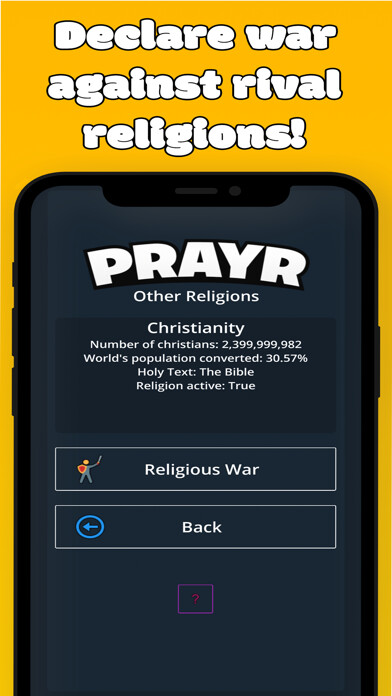 Emulate iPhone app Prayr - God Simulator using MyAndroid