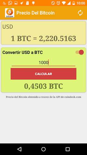 Run android online APK Precio Del Bitcoin USD from MyAndroid or emulate Precio Del Bitcoin USD using MyAndroid