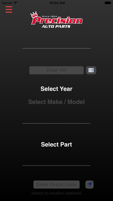 Emulate iPhone app Precision Auto Parts - Phoenix, AZ using MyAndroid
