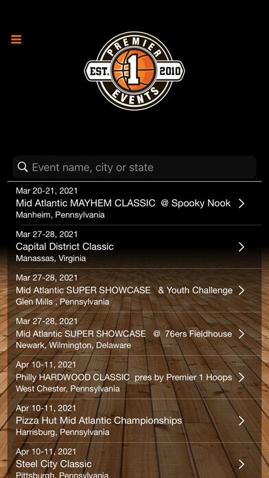 Run android online APK Premier 1 Events from MyAndroid or emulate Premier 1 Events using MyAndroid