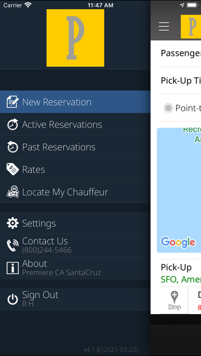 Emulate iPhone app Premiere Chauffeured Services using MyAndroid Emulate iPhone app Premiere Chauffeured Services using MyAndroid