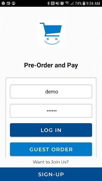 Run android online APK Pre-Order and Pay from MyAndroid or emulate Pre-Order and Pay using MyAndroid