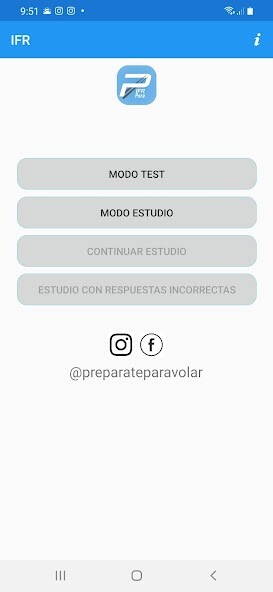 Run android online APK Preparate IFR Examen DGAC Peru from MyAndroid or emulate Preparate IFR Examen DGAC Peru using MyAndroid