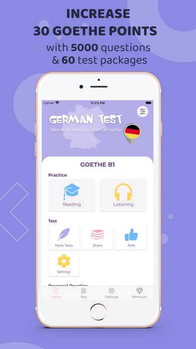 Emulate iPhone app Prep Goethe - Deutsch Lernen using MyAndroid