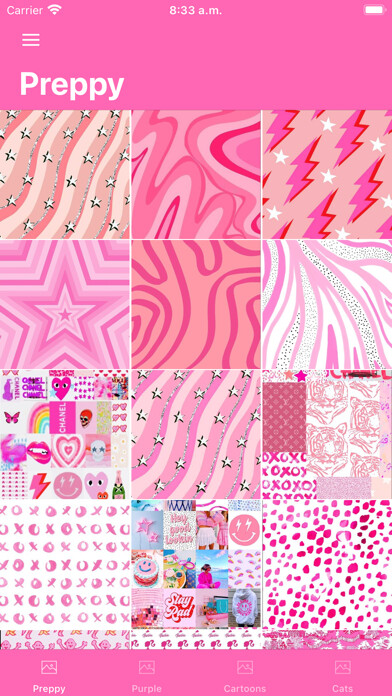 Emulate iPhone app Preppy wallpaper background using MyAndroid