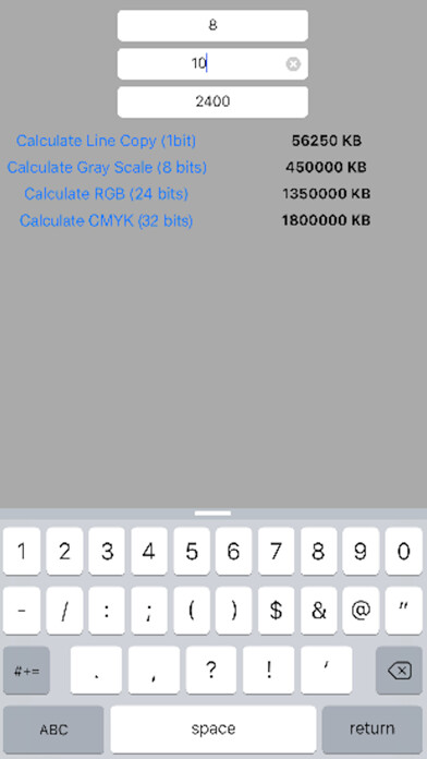 Emulate iPhone app Pre-Press File Size using MyAndroid