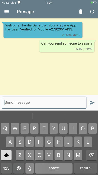Emulate iPhone app Presage using MyAndroid