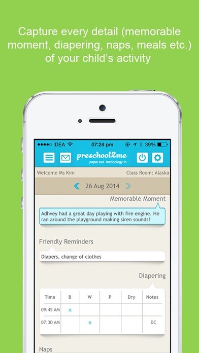 Emulate iPhone app preschool2me for Teachers using MyAndroid