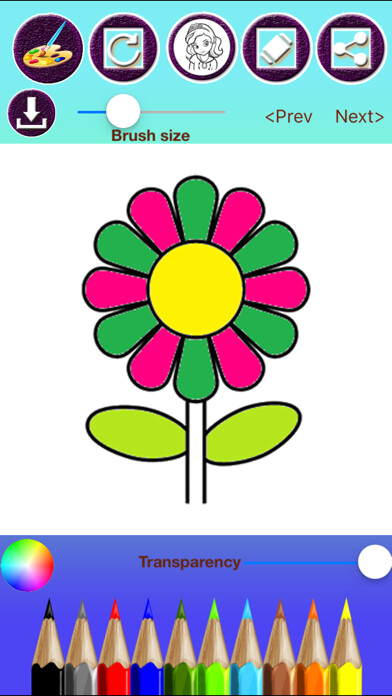 Emulate iPhone app Preschool Coloring & Drawing using MyAndroid