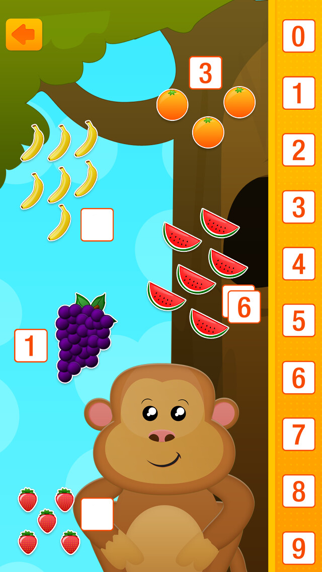 Emulate iPhone app Preschool Puzzle Math Free - Basic School Math Adventure Learning Game (Numbers Counting Addition Subtraction) for kids using MyAndroid