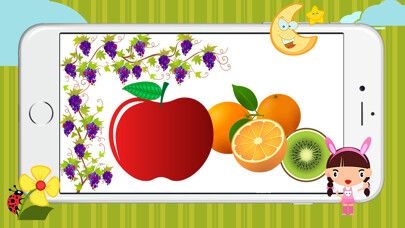 Emulate iPhone app Pre-Schools Quiz Fruits And Vegetables Flashcards Names In English - Free Educational Kids Games For 1,2,3,4 To 3 Years Old using MyAndroid