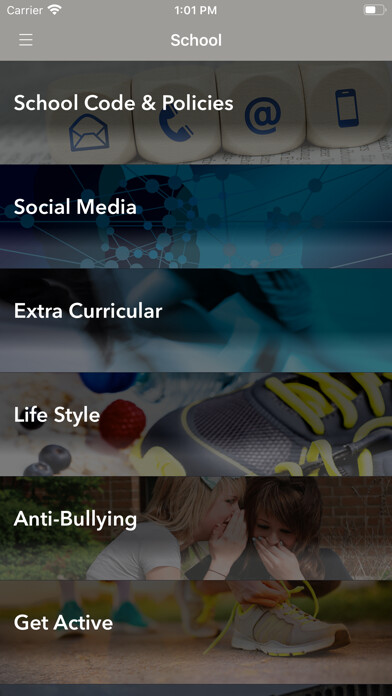 Emulate iPhone app Presentation Secondary School using MyAndroid