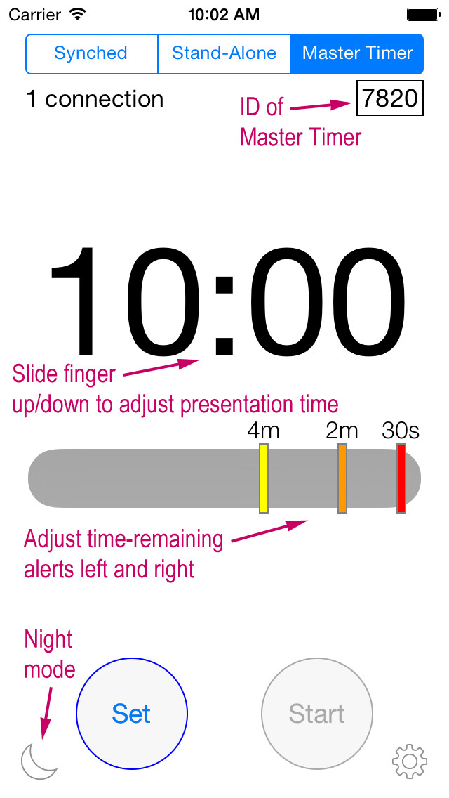 Emulate iPhone app Presentime Synchronized Presentation Timer using MyAndroid Emulate iPhone app Presentime Synchronized Presentation Timer using MyAndroid