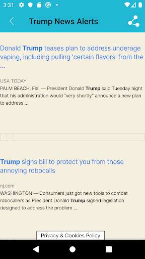 Run android online APK President Trump News Alerts from MyAndroid or emulate President Trump News Alerts using MyAndroid
