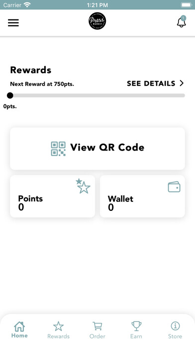 Emulate iPhone app Press Market Rewards using MyAndroid