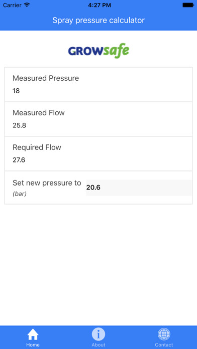 Emulate iPhone app Pressure Calc using MyAndroid