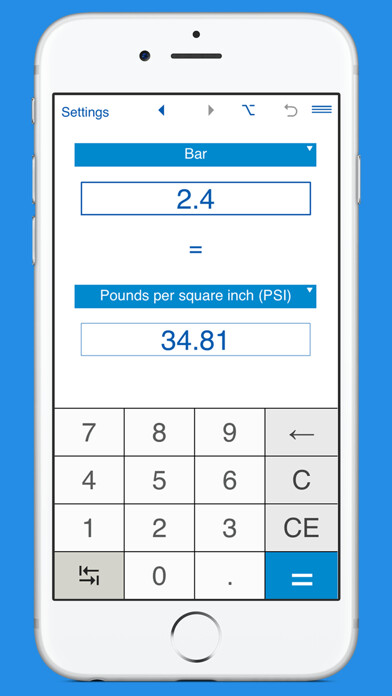Emulate Android APK Pressure Unit Converter