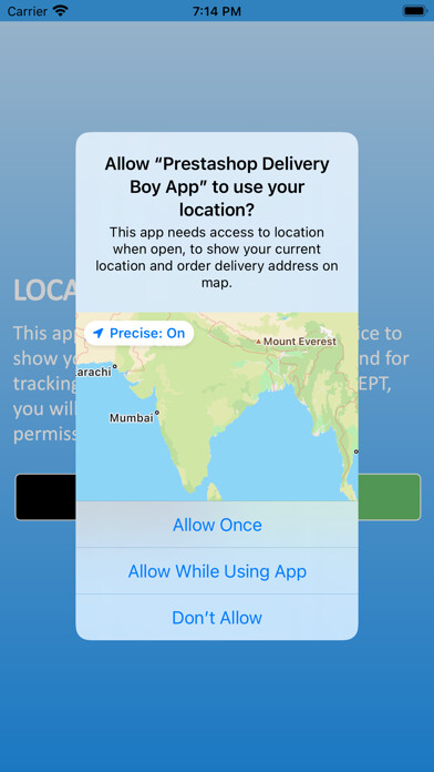 Emulate iPhone app PrestaShop Delivery Boy App using MyAndroid