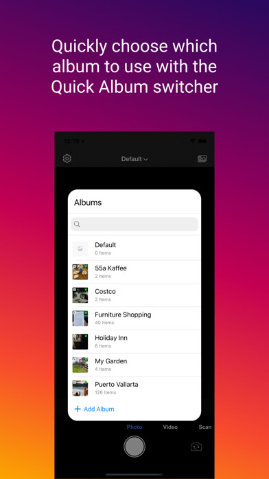 Emulate iPhone app Presto Album! using MyAndroid