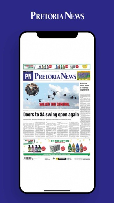 Emulate iPhone app Pretoria News SA using MyAndroid