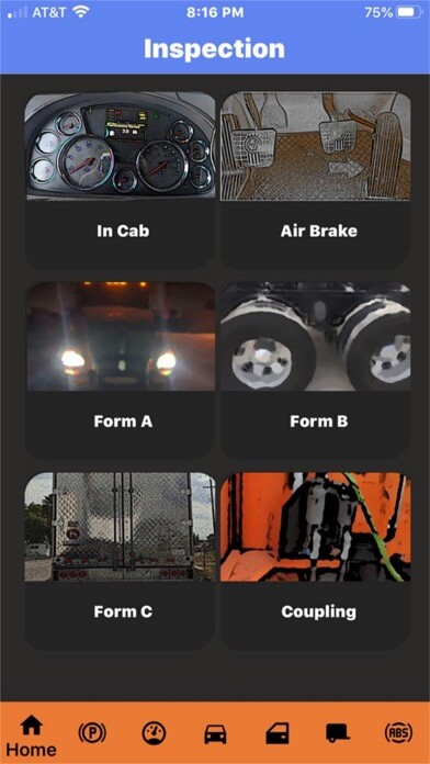 Emulate iPhone app PreTrip Inspection CDL using MyAndroid