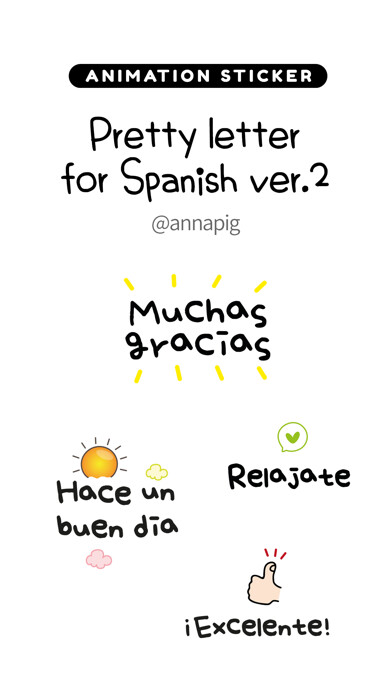 Emulate iPhone app Pretty letter for Spanish ver2 using MyAndroid